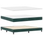 Cama Box Spring con colchón terciopelo verde oscuro 200x200 cm de , Camas y somieres - Ref: Foro24-3339263, Precio: 604,13 €,...