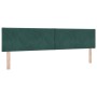 Cama Box Spring con colchón terciopelo verde oscuro 200x200 cm de , Camas y somieres - Ref: Foro24-3339263, Precio: 604,13 €,...