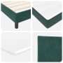 Cama Box Spring con colchón terciopelo verde oscuro 200x200 cm de , Camas y somieres - Ref: Foro24-3339263, Precio: 604,13 €,...