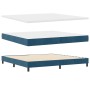 Cama Box Spring con colchón terciopelo azul oscuro 200x200 cm | Foro24.es | Tu tienda online para hogar, jardín y más Foro24.es