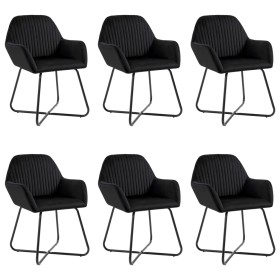 Silla de comedor 6 unidades terciopelo negro en Sillas de comedor | Comprar online en Foru.es