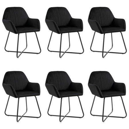 Silla de comedor 6 unidades terciopelo negro en Sillas de comedor | Comprar online en Foru.es