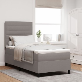 Cama con Box Spring y Colchón Taupe 80x200 cm Tela de , Camas y somieres - Ref: Foro24-3339270, Precio: 347,02 €, Descuento: ...