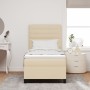 Cama con Base de Resortes con Colchón Color Crema 80x200 cm Tela de , Camas y somieres - Ref: Foro24-3339271, Precio: 321,30 ...