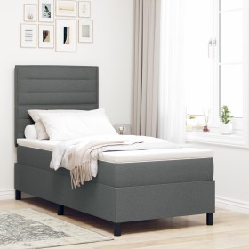 Comprar Cama Box Spring con Colchón Gris Oscuro