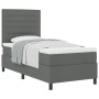 Cama Box Spring con Colchón Gris Oscuro Individual Tela | Foro24.es | Tu tienda online para hogar, jardín y más Foro24.es