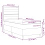 Cama Box Spring con Colchón Gris Oscuro Individual Tela | Foro24.es | Tu tienda online para hogar, jardín y más Foro24.es