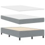 Cama con Box Spring y colchón gris claro pequeña doble tela | Foro24.es | Tu tienda online para hogar, jardín y más Foro24.es