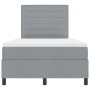 Cama con Box Spring y colchón gris claro pequeña doble tela | Foro24.es | Tu tienda online para hogar, jardín y más Foro24.es