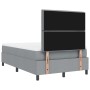 Cama con Box Spring y colchón gris claro pequeña doble tela | Foro24.es | Tu tienda online para hogar, jardín y más Foro24.es