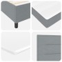 Cama con Box Spring y colchón gris claro pequeña doble tela | Foro24.es | Tu tienda online para hogar, jardín y más Foro24.es