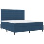 Cama con Box Spring con Colchón Azul Super King Tela | Foro24.es | Tu tienda online para hogar, jardín y más Foro24.es