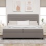 Cama con Base de Resortes Taupe con Colchón 200x200 cm Tela de , Camas y somieres - Ref: Foro24-3339340, Precio: 715,96 €, De...