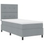 Cama Box Spring de con Colchón Gris Claro 80x200 cm de Tela de , Camas y somieres - Ref: Foro24-3339343, Precio: 304,68 €, De...