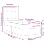 Cama con somier con colchón gris oscuro 80x200 cm tela de , Camas y somieres - Ref: Foro24-3339344, Precio: 323,03 €, Descuen...