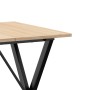 Mesa de comedor marco X madera maciza pino y acero 70x70x75 cm en Mesas de comedor | Comprar online en Foru.es