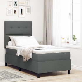 Cama tipo Box Spring con colchón Gris oscuro Individual de , Camas y somieres - Ref: Foro24-3339351, Precio: 332,37 €, Descue...