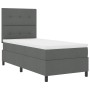 Cama tipo Box Spring con colchón Gris oscuro Individual de , Camas y somieres - Ref: Foro24-3339351, Precio: 332,37 €, Descue...