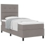 Cama con Base de Resortes con Colchón Taupe Individual de Tela de , Camas y somieres - Ref: Foro24-3339354, Precio: 340,70 €,...