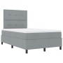 cama con base y colchón gris claro pequeña doble tela | Foro24.es | Tu tienda online para hogar, jardín y más Foro24.es