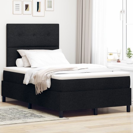Cama Box Spring con Colchón Negra Doble Pequeña de Tela | Foro24.es | Tu tienda online para hogar, jardín y más Foro24.es