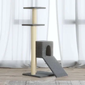Rascador para gatos con postes de sisal gris claro 92 cm de vidaXL, Mobiliario para gatos - Ref: Foro24-171513, Precio: 42,16...
