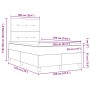Cama Box Spring con Colchón Negra Doble Pequeña de Tela | Foro24.es | Tu tienda online para hogar, jardín y más Foro24.es