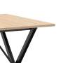 Mesa de comedor marco X madera maciza pino y acero 90x90x75 cm en Mesas de comedor | Comprar online en Foru.es