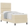 Cama con somier con colchón crema 80x200 cm tela | Foro24.es | Tu tienda online para hogar, jardín y más Foro24.es
