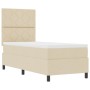 Cama con somier con colchón crema 80x200 cm tela | Foro24.es | Tu tienda online para hogar, jardín y más Foro24.es