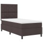 Cama con Base y Colchón Marrón Oscuro Individual Tela | Foro24.es | Tu tienda online para hogar, jardín y más Foro24.es