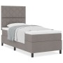 Cama con Muelles y Colchón Taupe Individual de Tela | Foro24.es | Tu tienda online para hogar, jardín y más Foro24.es