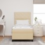 Cama con base tapizada con colchón crema individual en tela de , Camas y somieres - Ref: Foro24-3339432, Precio: 340,46 €, De...