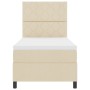 Cama con base tapizada con colchón crema individual en tela de , Camas y somieres - Ref: Foro24-3339432, Precio: 340,46 €, De...