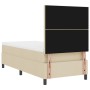 Cama con base tapizada con colchón crema individual en tela de , Camas y somieres - Ref: Foro24-3339432, Precio: 340,46 €, De...