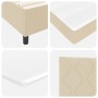 Cama con base tapizada con colchón crema individual en tela de , Camas y somieres - Ref: Foro24-3339432, Precio: 340,46 €, De...