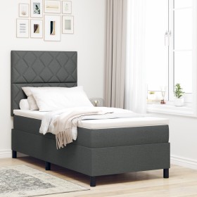 Comprar Cama Box Spring con Colchón Gris Oscuro