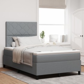 Comprar Cama Box Spring con Colchón Gris Claro