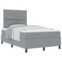 Cama Box Spring con Colchón Gris Claro Pequeña Doble Tela | Foro24.es | Tu tienda online para hogar, jardín y más Foro24.es