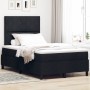 Cama con Base Tapizada con Colchón Negra Pequeña Doble de Tela de , Camas y somieres - Ref: Foro24-3339450, Precio: 407,23 €,...