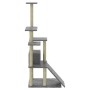 Rascador para gatos con postes de sisal gris claro 155 cm de vidaXL, Mobiliario para gatos - Ref: Foro24-171516, Precio: 56,4...