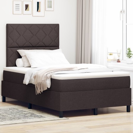 Cama Box Spring con Colchón Gris Oscuro Pequeña Doble Tela | Foro24.es | Tu tienda online para hogar, jardín y más Foro24.es