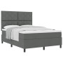 Cama Box Spring con Colchón Gris Oscuro 140x190 cm Tela | Foro24.es | Tu tienda online para hogar, jardín y más Foro24.es