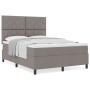 Cama Box Spring con Colchón Taupe 140x190 cm Tela | Foro24.es | Tu tienda online para hogar, jardín y más Foro24.es