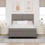 Cama Box Spring con Colchón Taupe 140x190 cm Tela | Foro24.es | Tu tienda online para hogar, jardín y más Foro24.es