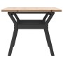 Mesa de centro marco Y madera maciza pino y acero 80x50x40 cm en Mesas de comedor | Comprar online en Foru.es