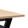Mesa de centro marco Y madera maciza pino y acero 80x50x40 cm en Mesas de comedor | Comprar online en Foru.es