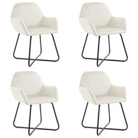 Sillas de comedor 4 unidades terciopelo crema en Sillas de comedor | Comprar online en Foru.es
