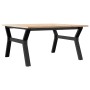 Mesa de centro marco Y madera maciza pino y acero 80x80x45 cm en Mesas de comedor | Comprar online en Foru.es