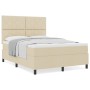 Cama con base de colchón color crema 160x200 cm Tela | Foro24.es | Tu tienda online para hogar, jardín y más Foro24.es